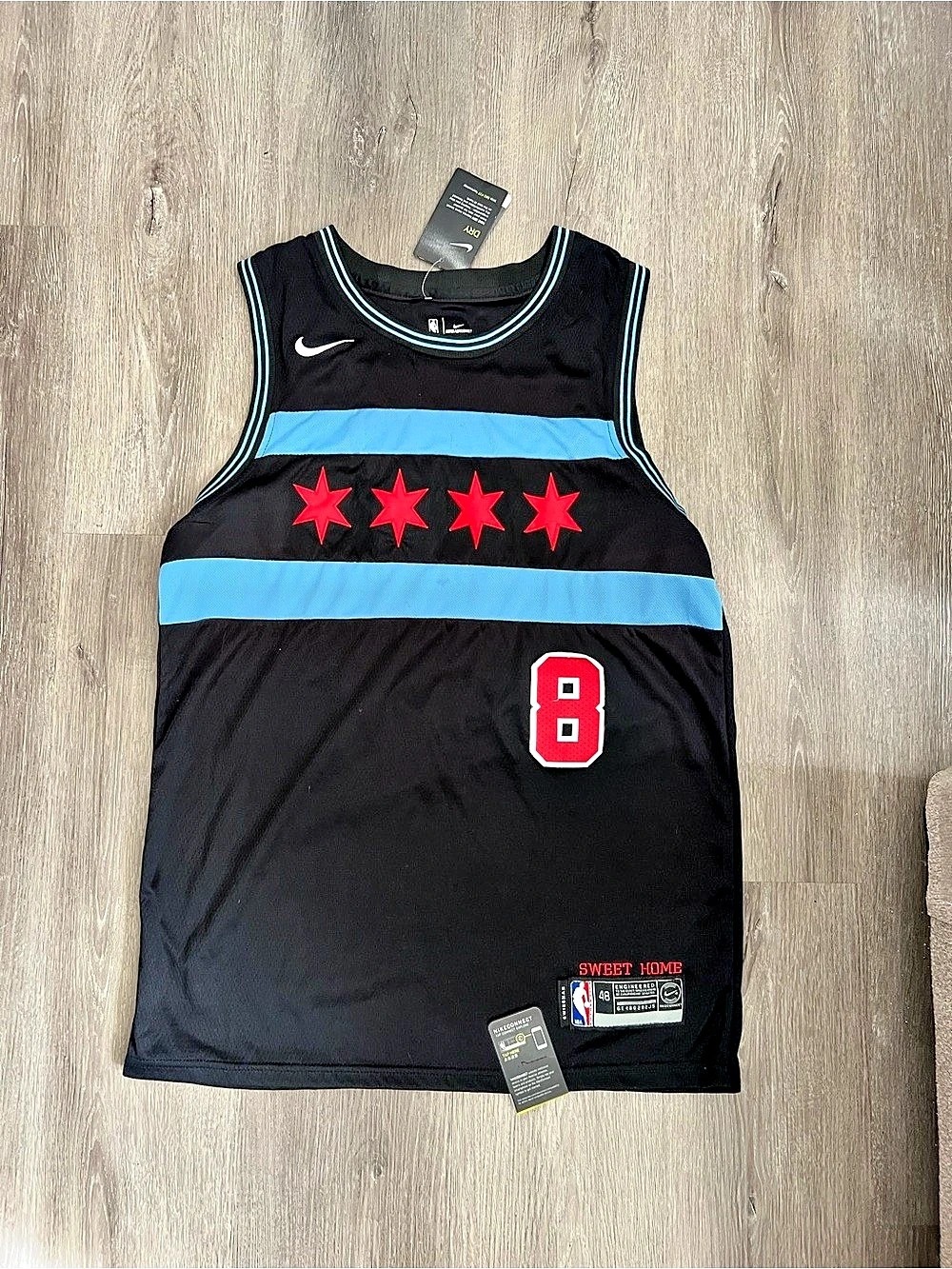 Nike Chicago Bulls Zach LaVine City Edition Swingman Jersey Black & Blue Medium